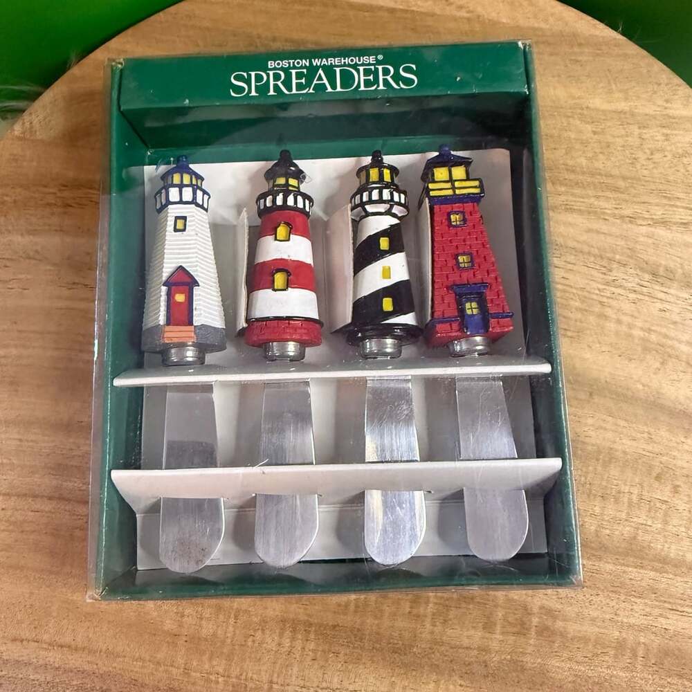 Boston Warehouse Lighthouse Spreaders Set of Four Stainless Steel Knives